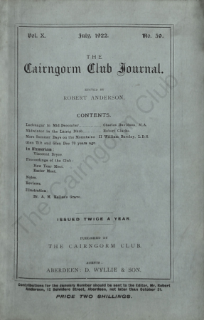 The Cairngorm Club Journal No 59 cover